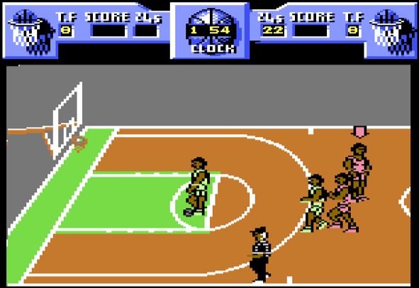 Magic Johnson Basketball - Commodore 64 game screenshot (1990) by Virgin Mastertronic